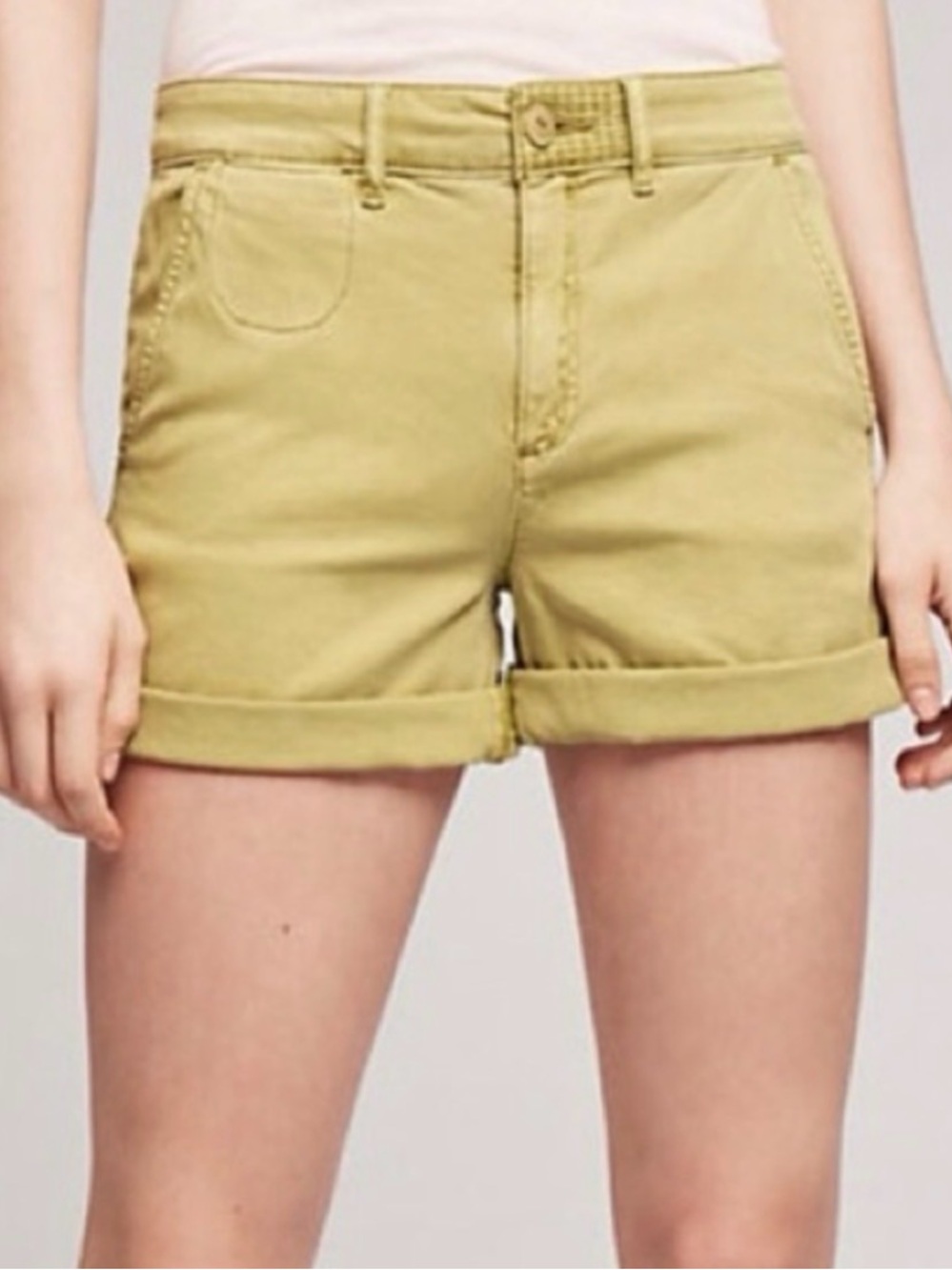ANTHRO PILCRO Rolled-Hem Chino Shorts